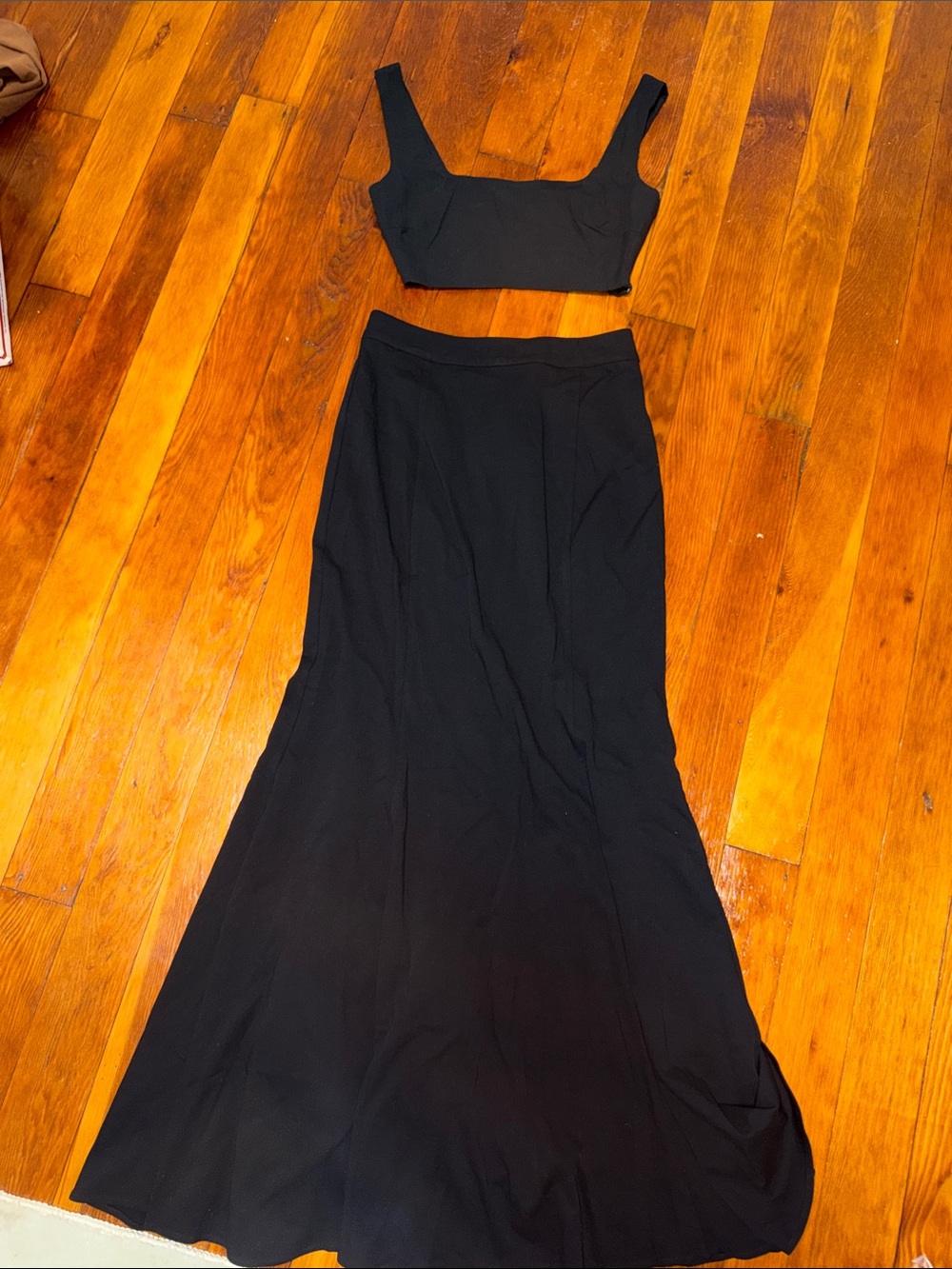 Women's Black Maxi A-Line Skirt